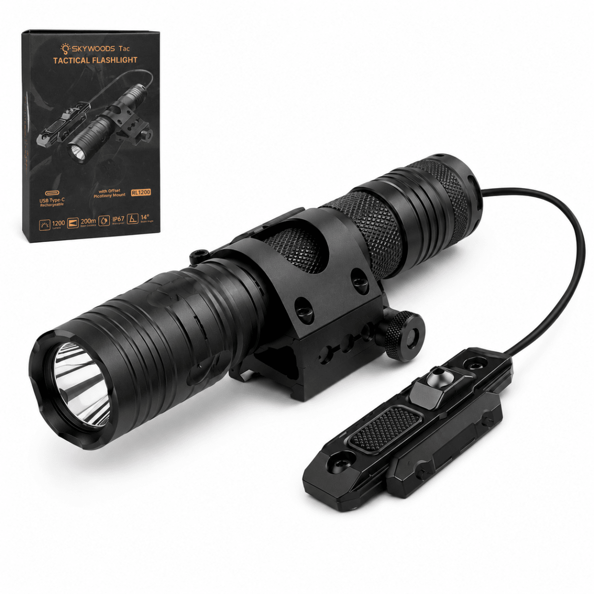 LINTERNA TACTICA 1200 LUMENS / 2000M1