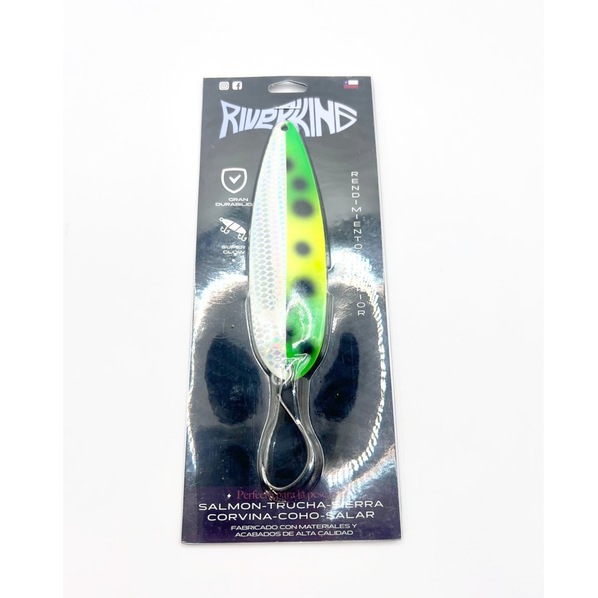 CUCHARA TROLLING RIVERKING GLOW BELL FROG SPOON2