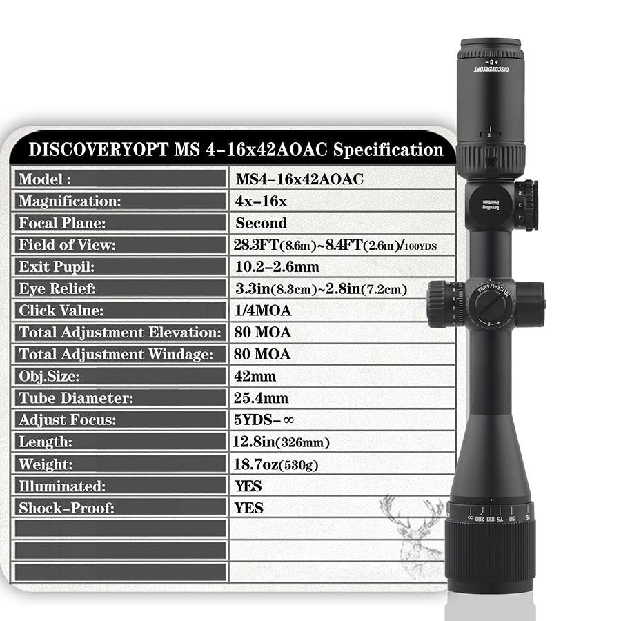 MIRA TELESCOPICA DISCOVERY M-19 MS 4-16*42AOAC5