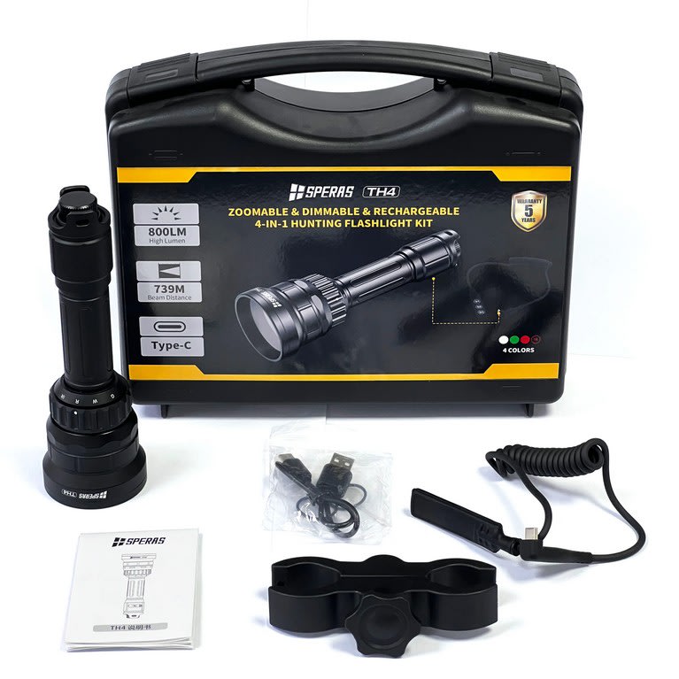 Kit Linterna Caza TH4 4 en 11