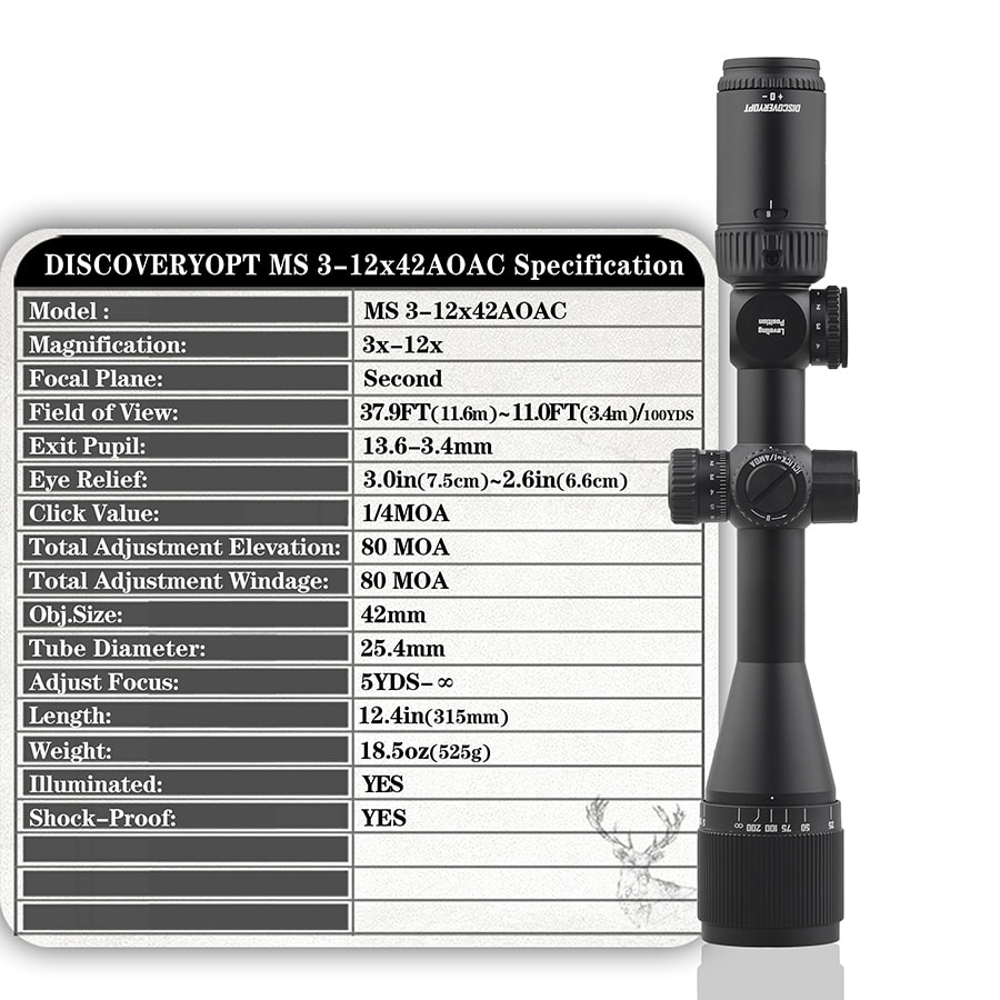 MIRA TELESCOPICA DEFENSOR M-23 MS 3-12X42AOAC4