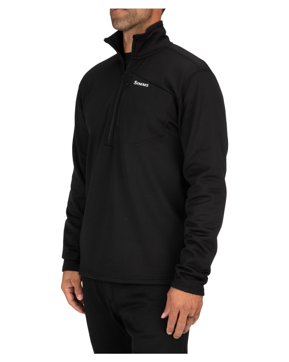 POLAR SIMM'S THERMAL 1/4 ZIP TOP BLACK T/M2
