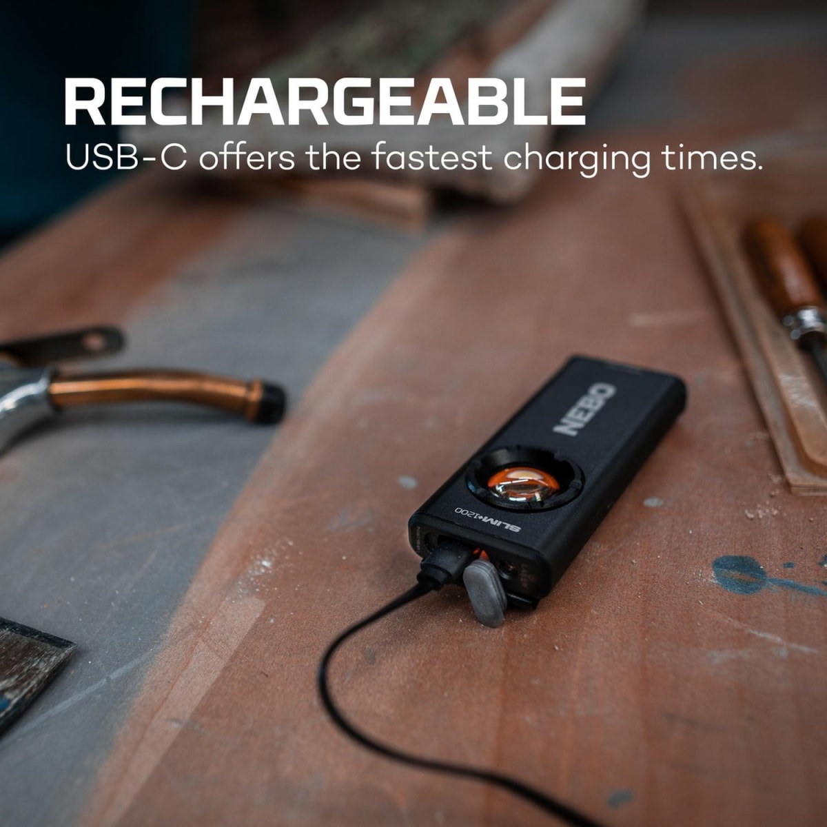 LINTERNA DE BOLSILLO RECARGABLE NEBO SLIM +1200 LÚMENES CON POWER BANK7