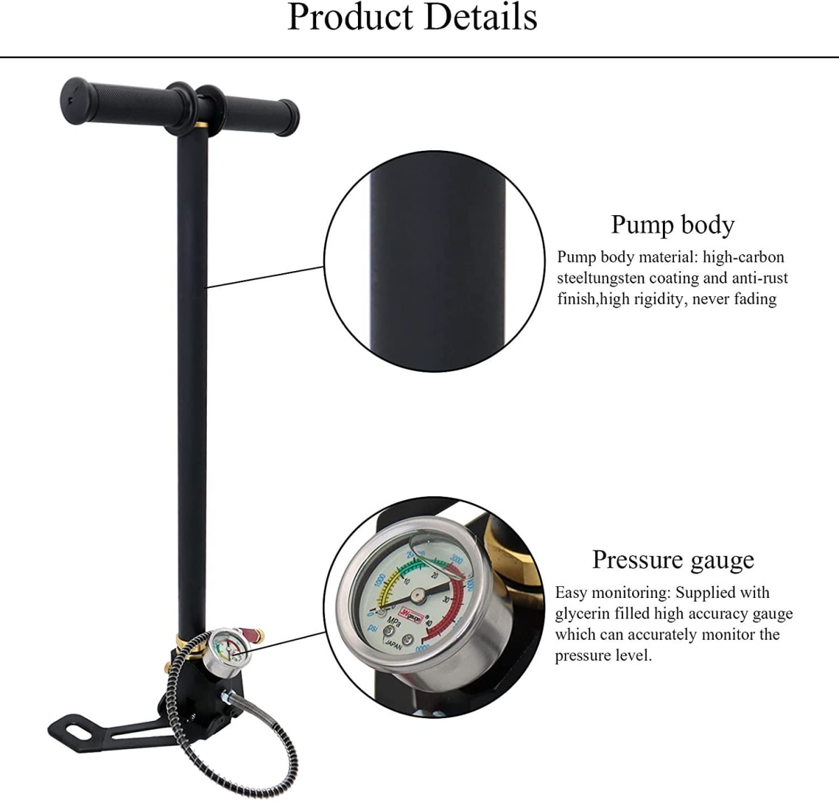 BOMBIN BLACK MOOSE 3 ETAPAS NEGRO 4500 PCI - 300 BARES4
