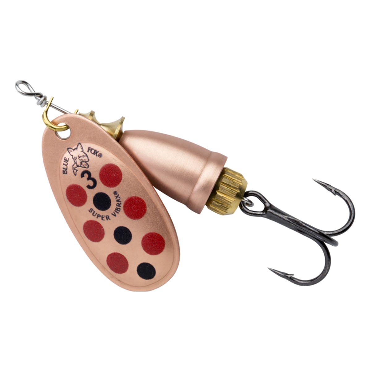 SPINNER BLUE FOX VIBRAX UV #3 8G COPPER RED BLACK CRBU1