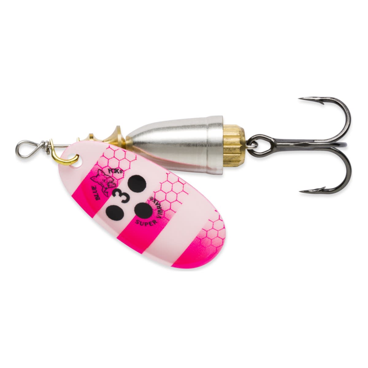 SPINNER BLUE FOX VIBRAX UV #3 8G PINK WHITE STRIPE1