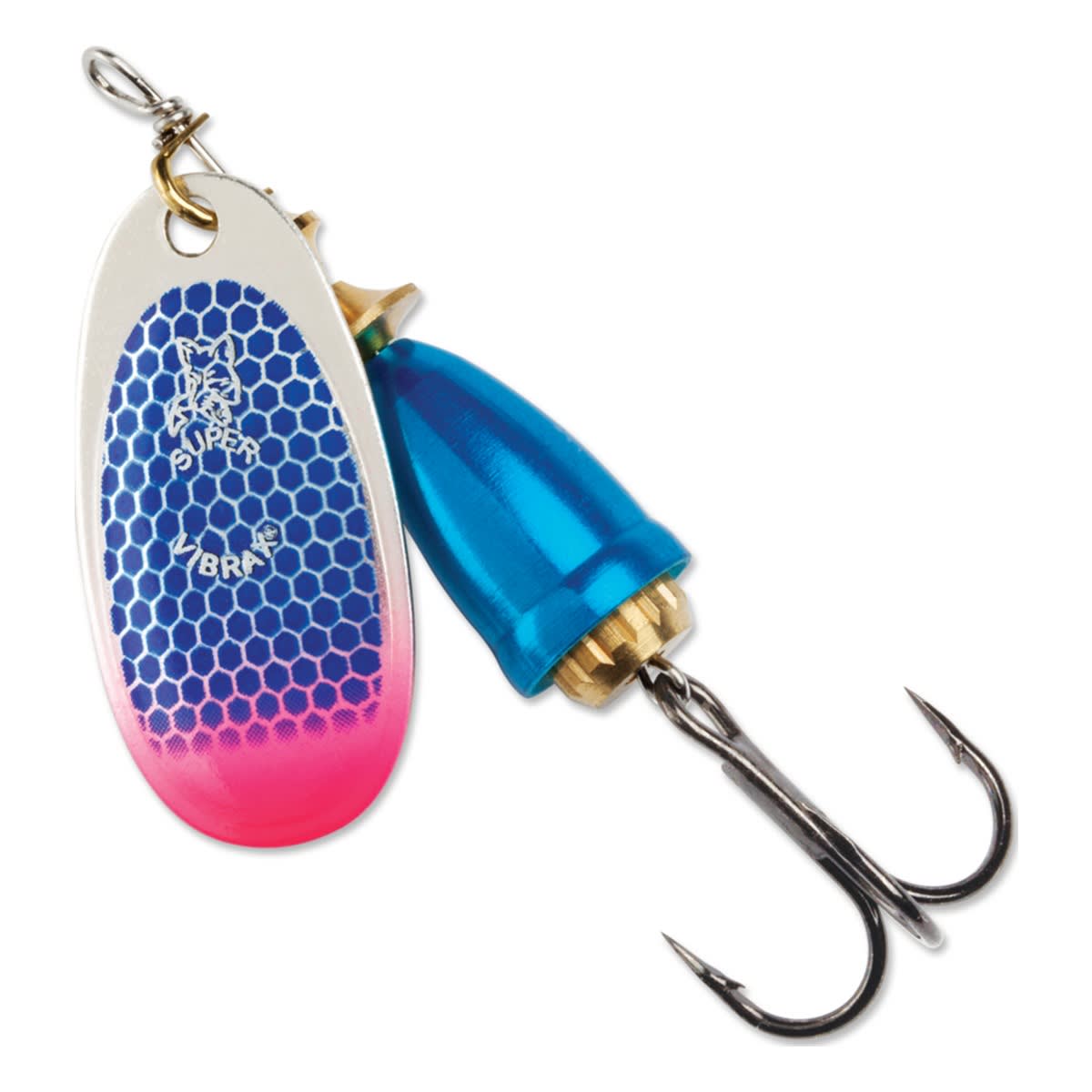 SPINNER BLUE FOX VIBRAX #3 8G BLUE SCALE PINK TIP UV1