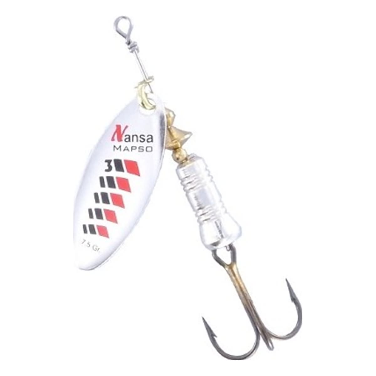 SPINNER MAPSO NANSA DEC PLATA NEGRO ROJO 7,5G TALLA 31