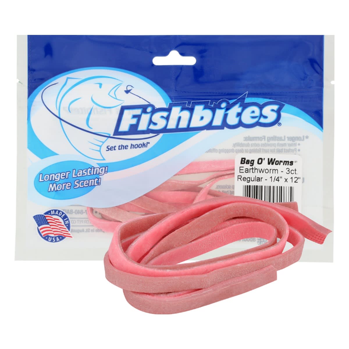 CARNADA SINTETICA FISHBITES EARTHWORM 1/4 LARGA DURACION1