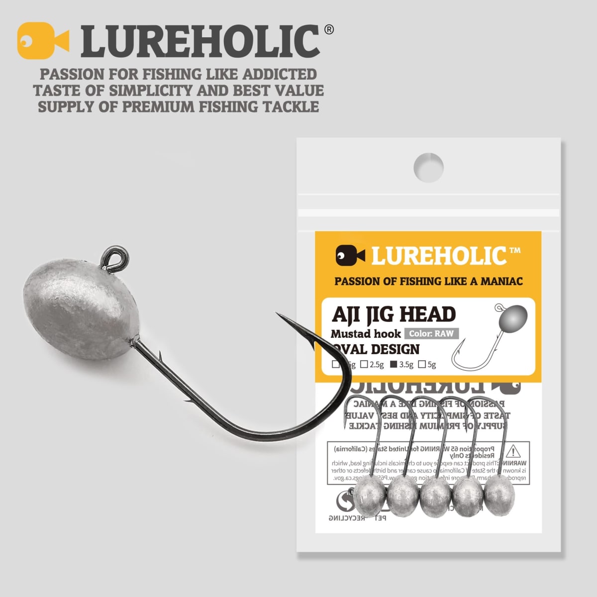 JIG HEAD LUREHOLIC OVAL AJI 5G #13