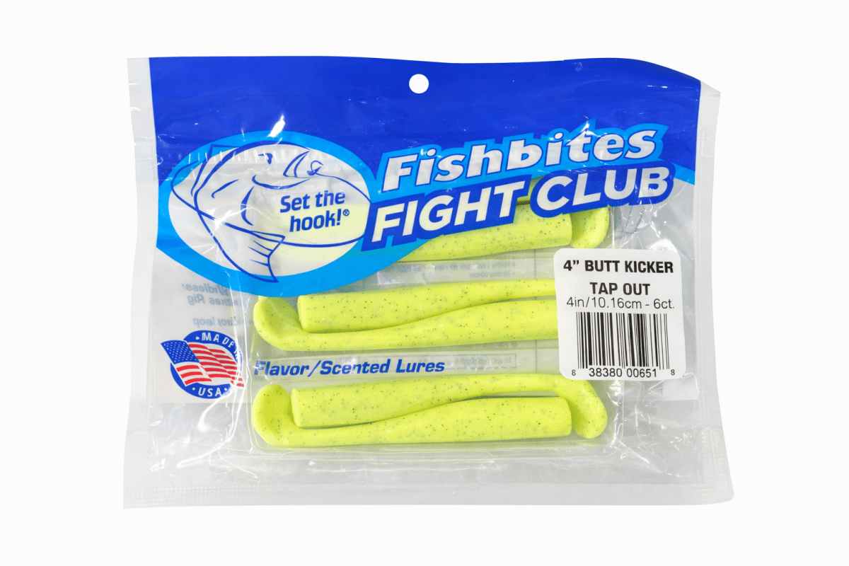 VINILOS FISHBITES FIGHT CLUB BUTT-KICKER TAP OUT (CHARTREUSE)1