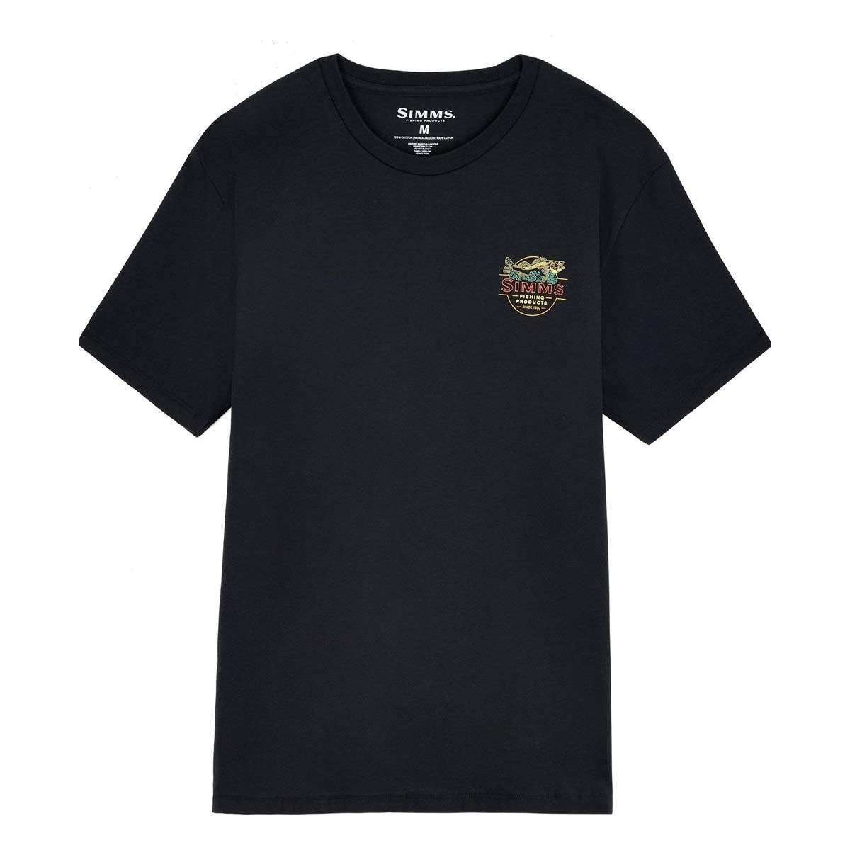 POLERA SIMMS NEON DRAFT NEGRA TALLA L2