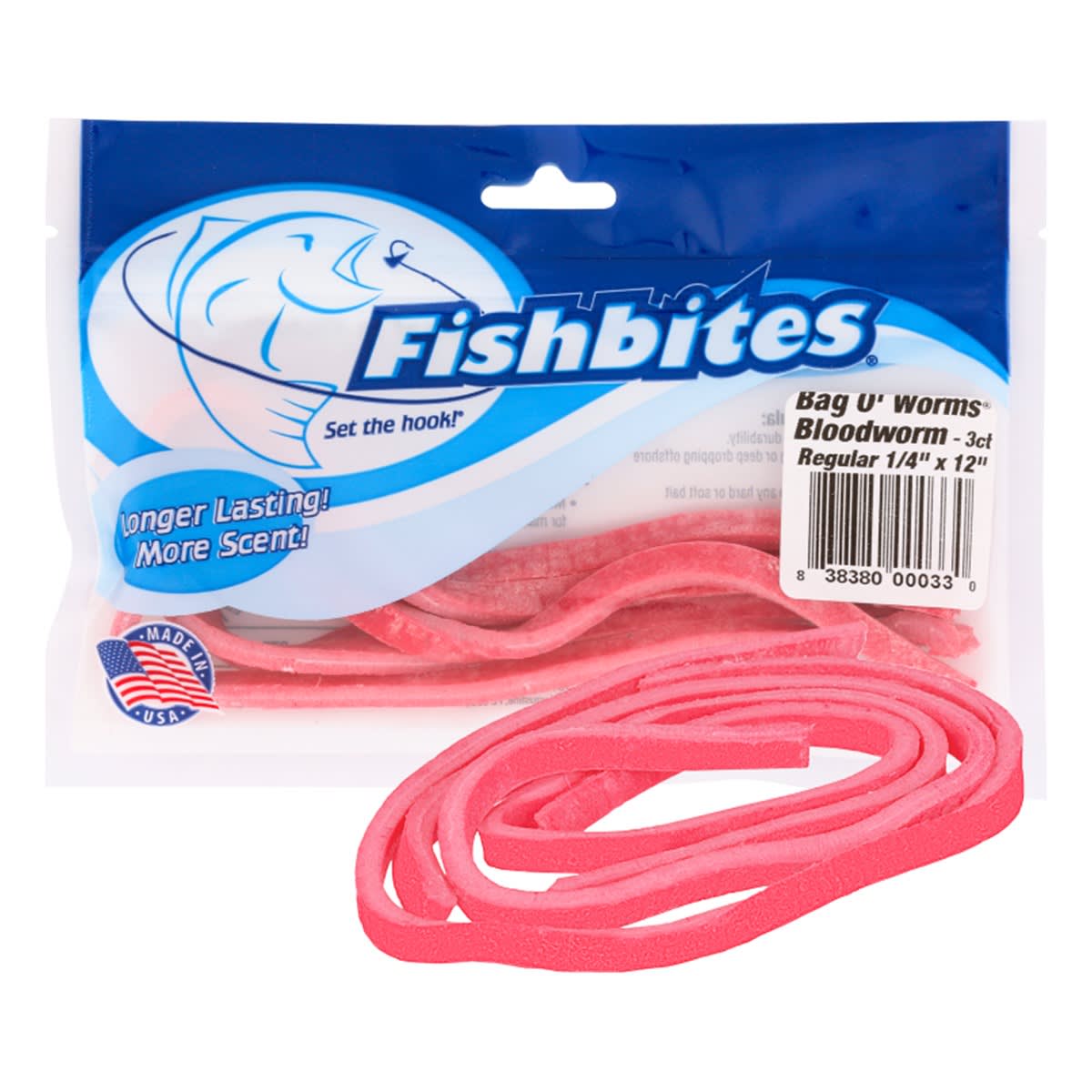 CARNADA FISHBITES BAG O WORMS BLOODWORM 1/4 LONGER LASTING1