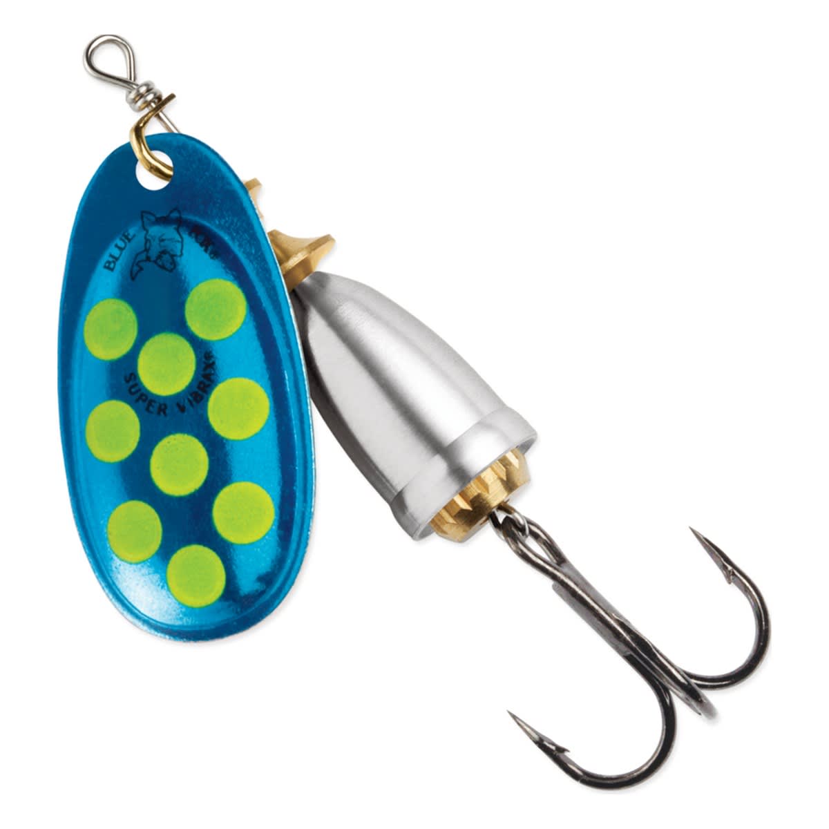 SPINNER BLUE FOX VIBRAX #3 8G FBLY AZUL AMARILLO UV1