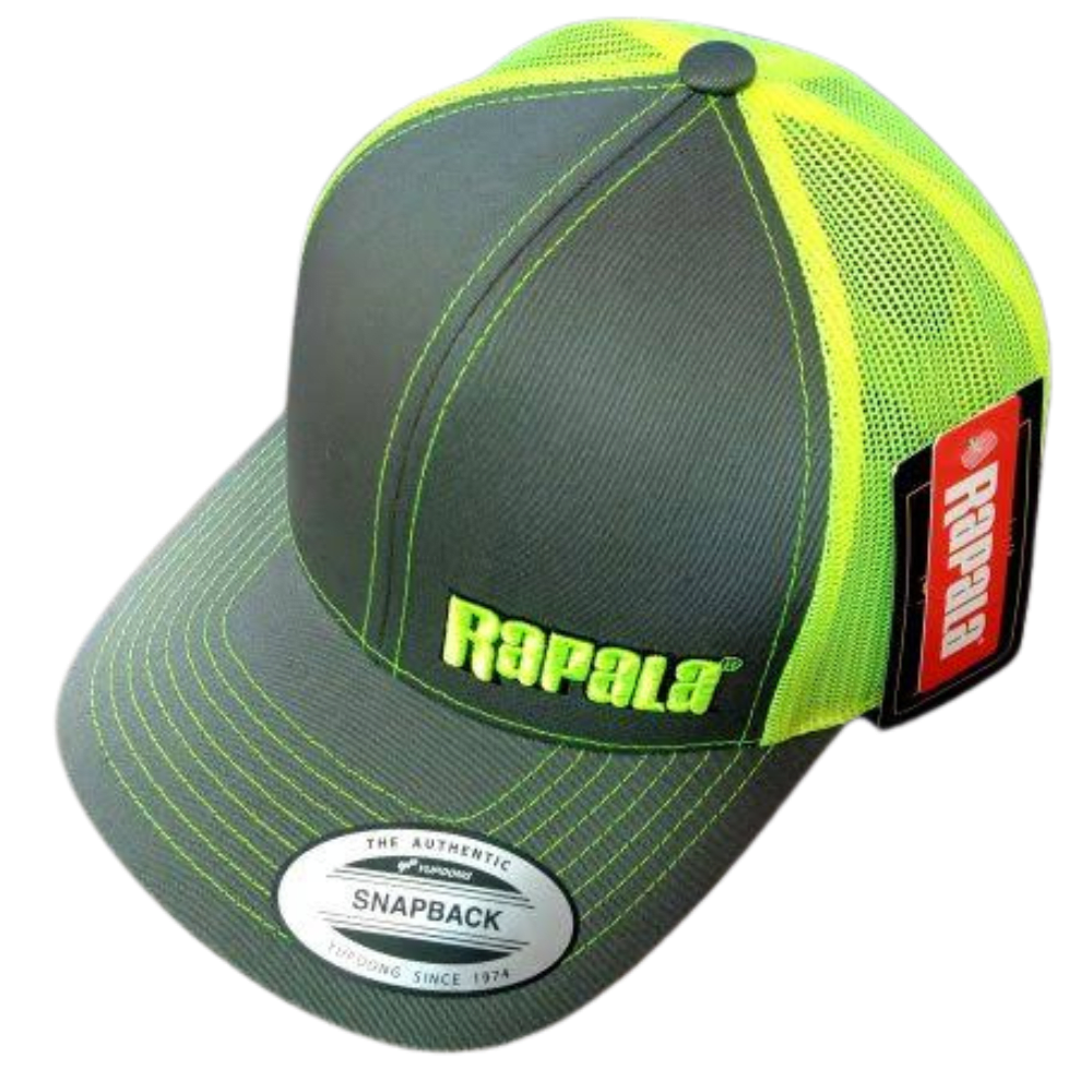 GORRO RAPALA FISH U GREEN MESH NEON1