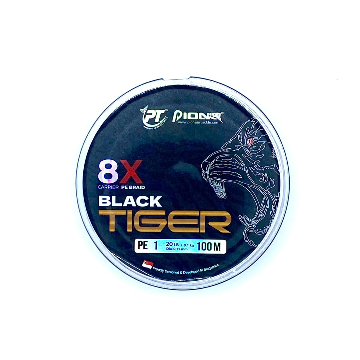 MULTIFILAMENTO PIONEER BLACK TIGER 8X PE 1 20LB 0.15MM2