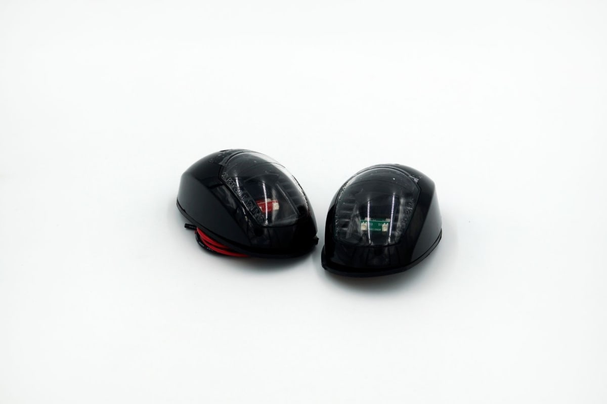 LUZ VERDE ROJA BASE NEGRA LED REDONDA1
