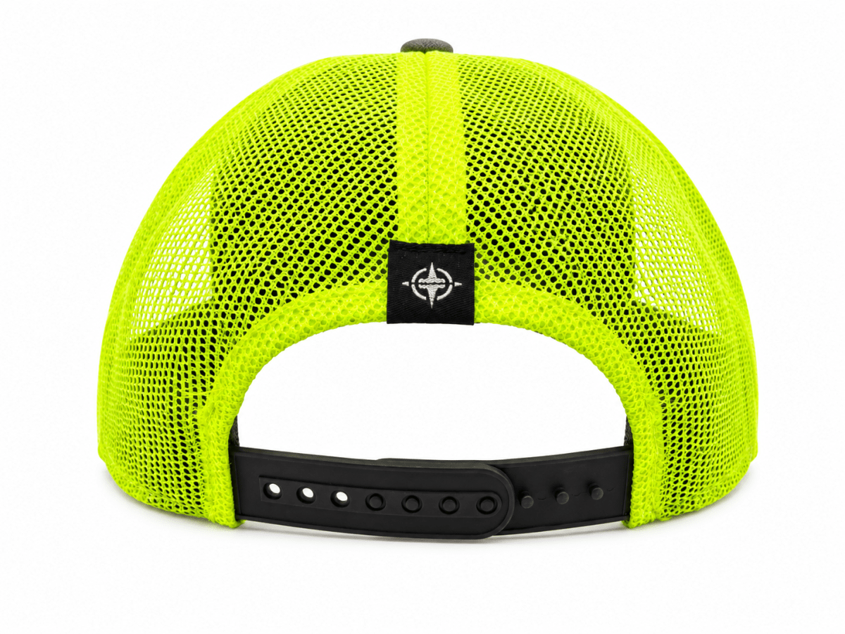 GORRO TRUCKER OUTDOOR CAP PATO GRIS/ VERDE NEÓN4