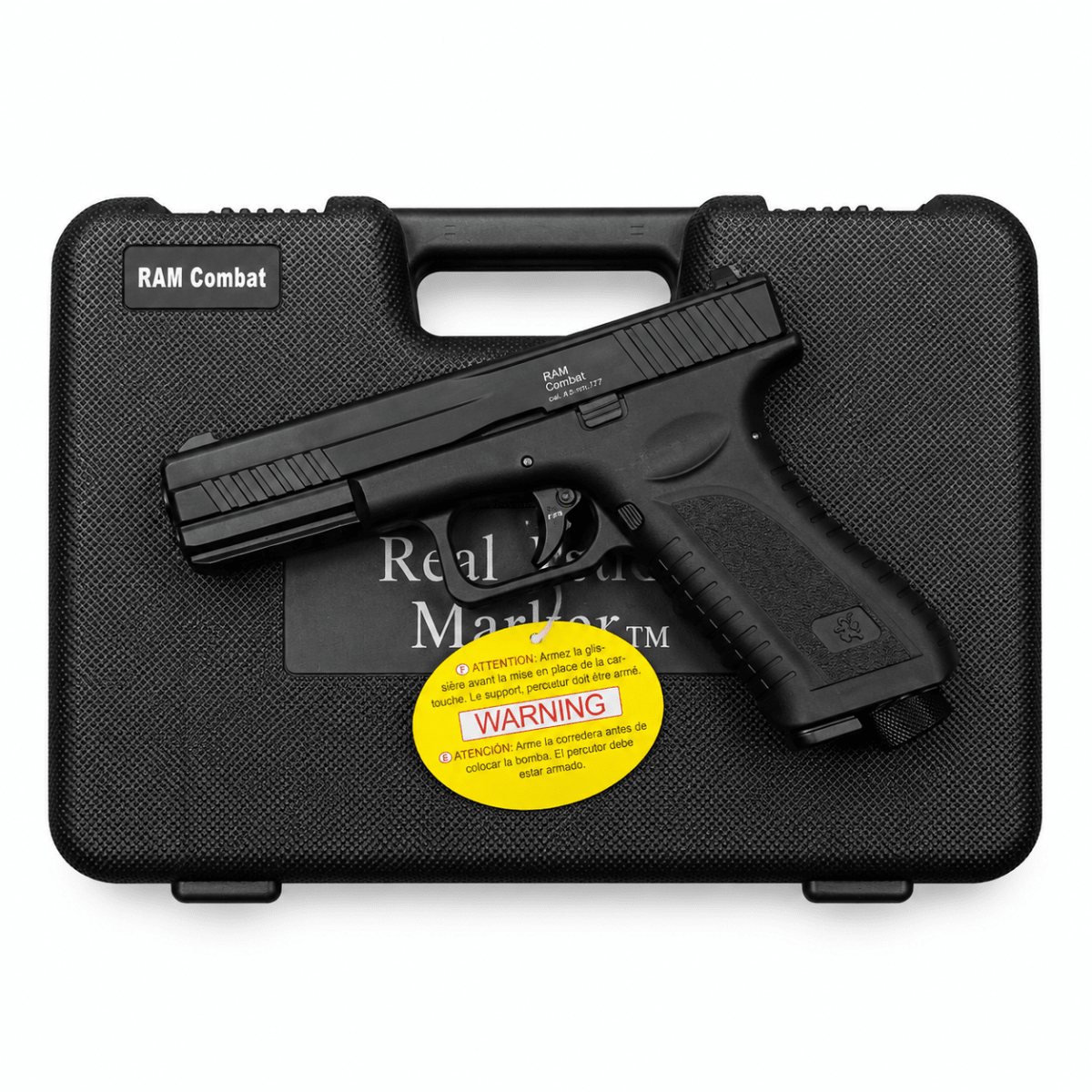 RAM COMBAT'B PISTOLA MARKET RAM 33 BLACVK CAL.0,43 NEGRA3