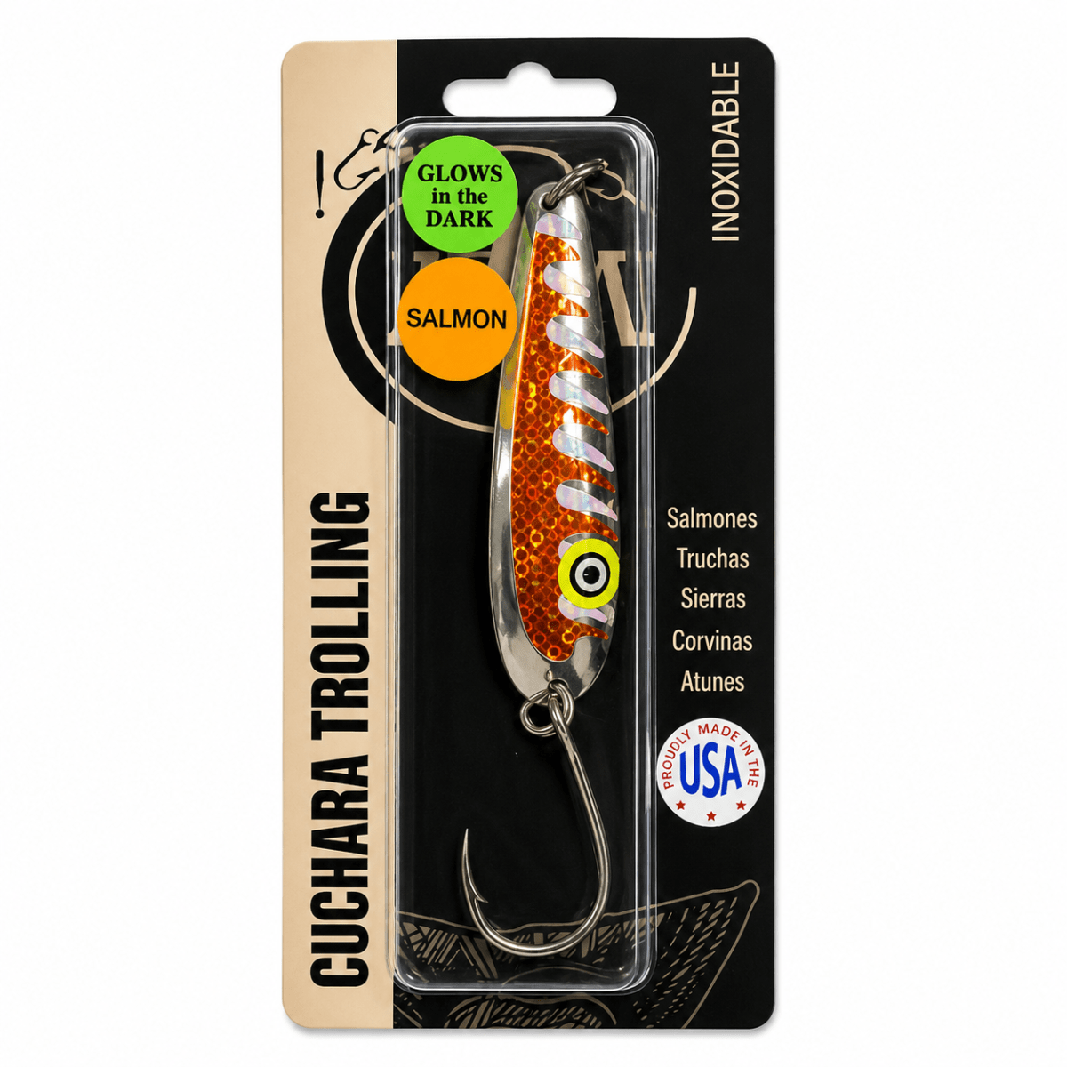 CUCHARA TROLLING BURNING BLOOD GLOW 40 - AAA N45