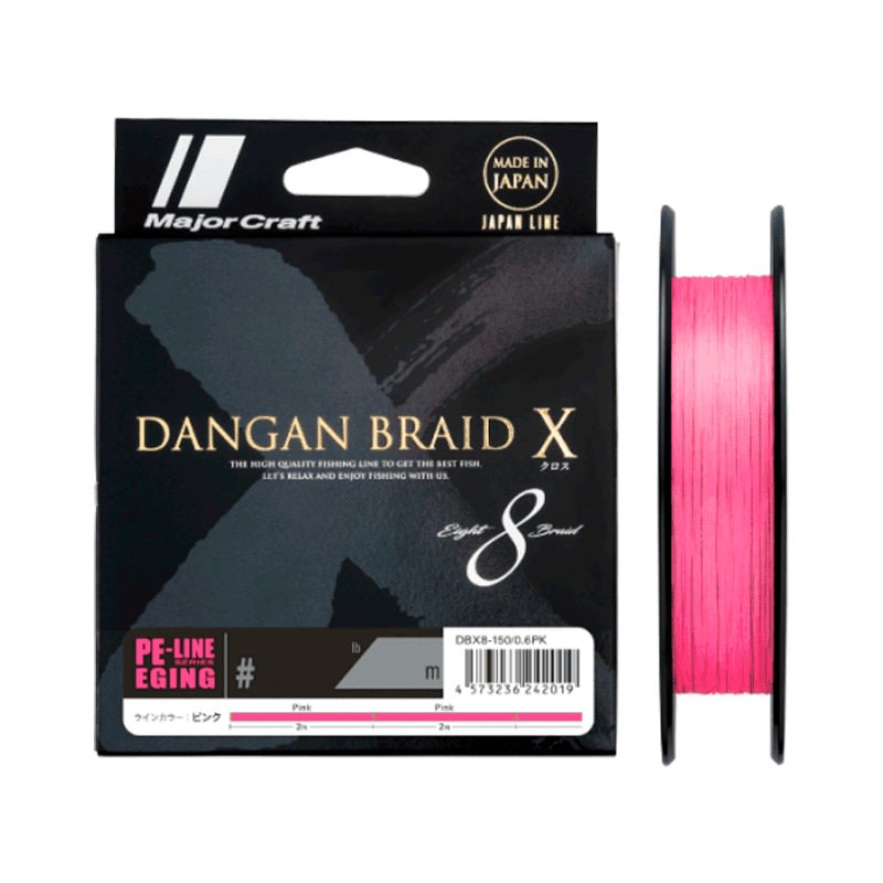 MULTIFILAMENTO MAJORCRAFT DANGAN BRAID EGING SPECIAL X8 PE PINK1