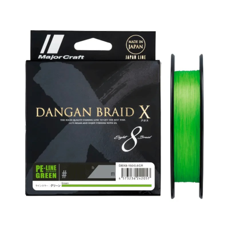 MULTIFILAMENTO MAJORCRAFT DANGAN X8 GREEN #0.6 12LB 150M1