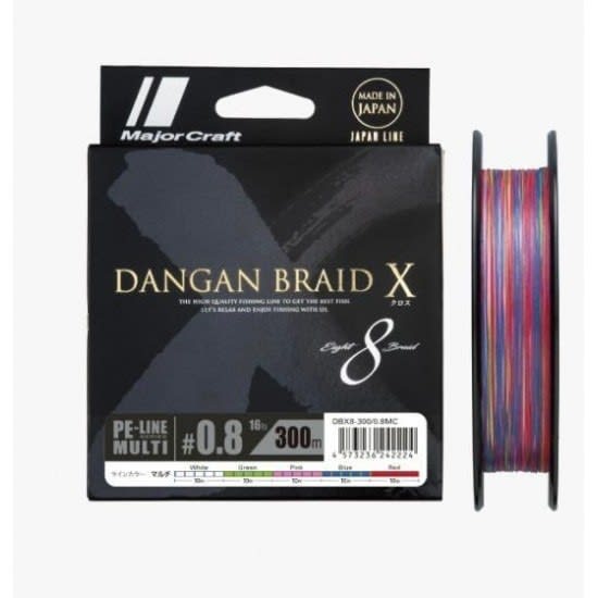 MULTIFILAMENTO MAJORCRAFT DANGAN BRAID X8 PE MULTICOLOR #1.5 30LB 300M1