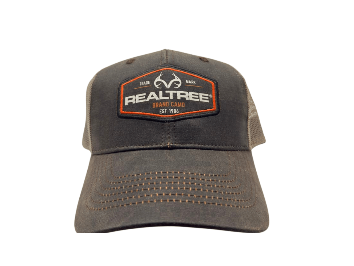 GORRO TRUCKER REALTREE PARCHE HEXAGONAL MARRÓN1