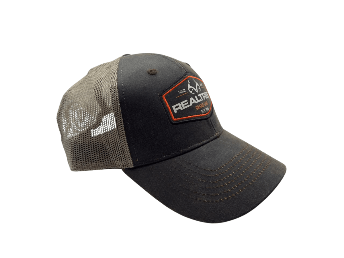 GORRO TRUCKER REALTREE PARCHE HEXAGONAL MARRÓN2