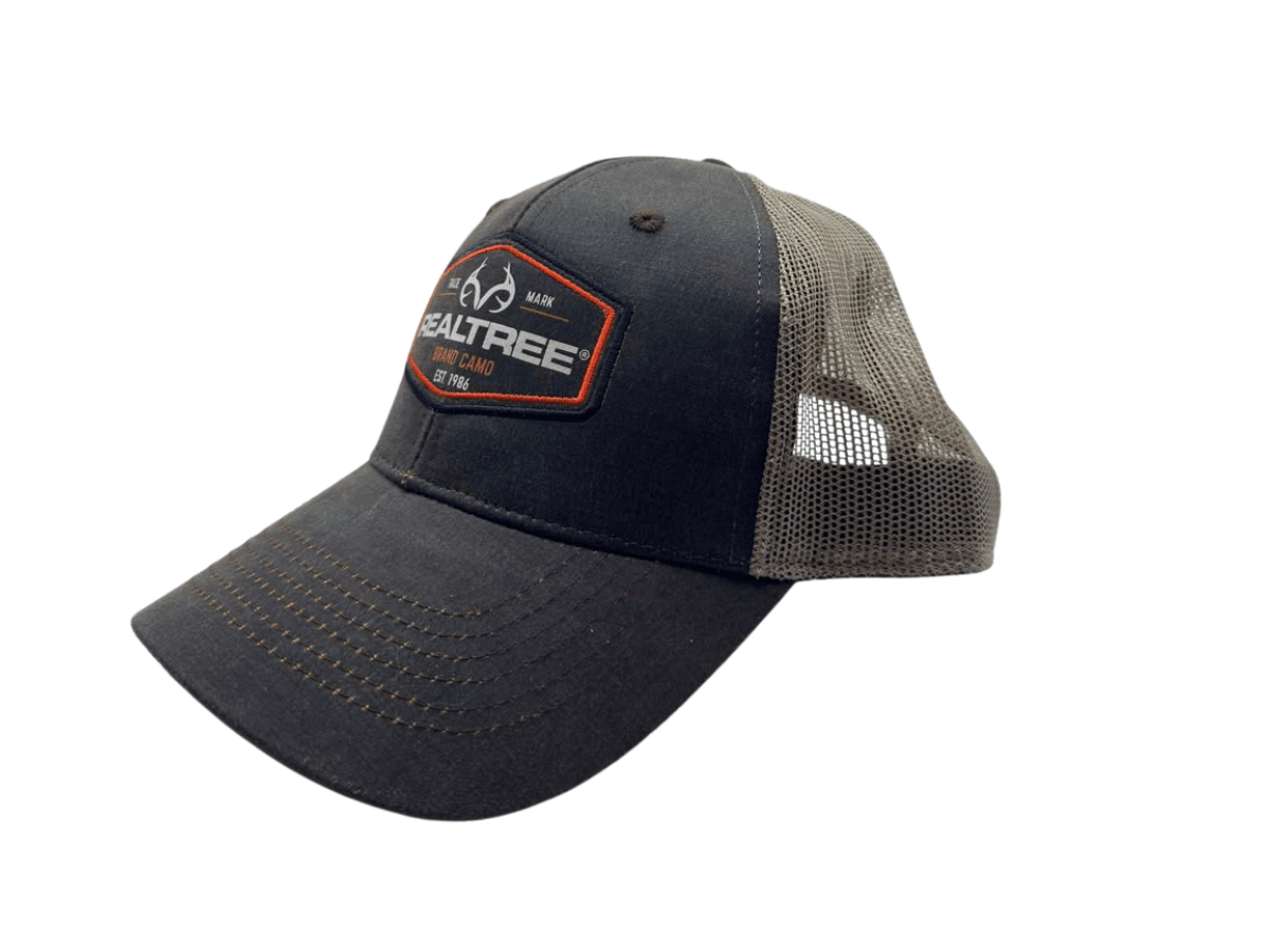 GORRO TRUCKER REALTREE PARCHE HEXAGONAL MARRÓN3