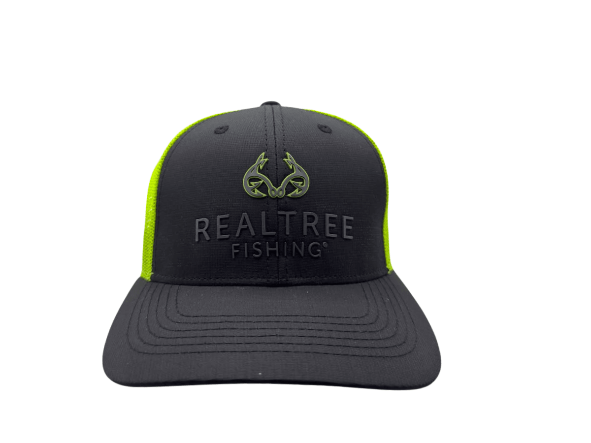 GORRO TRUCKER REALTREE FISHING NEGRO AMARILLO FLÚOR1