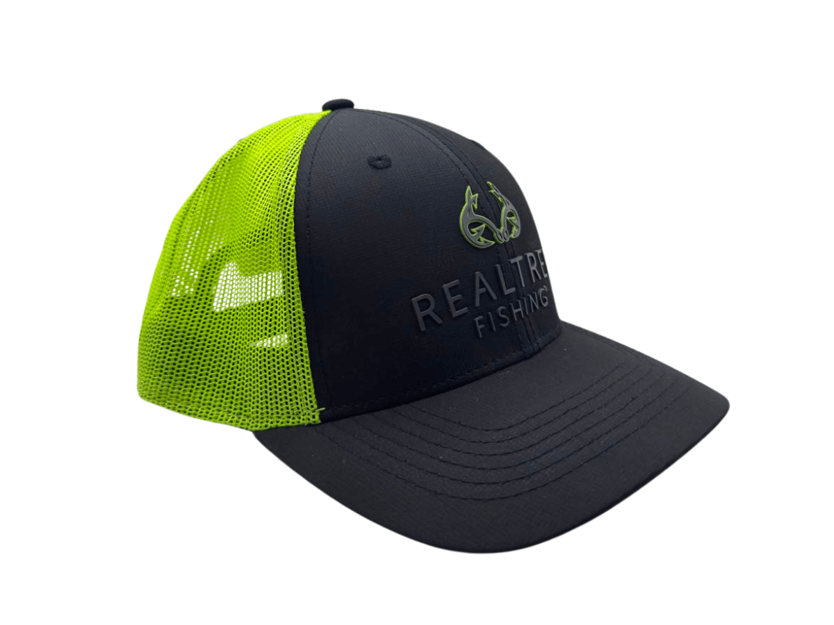 GORRO TRUCKER REALTREE FISHING NEGRO AMARILLO FLÚOR2