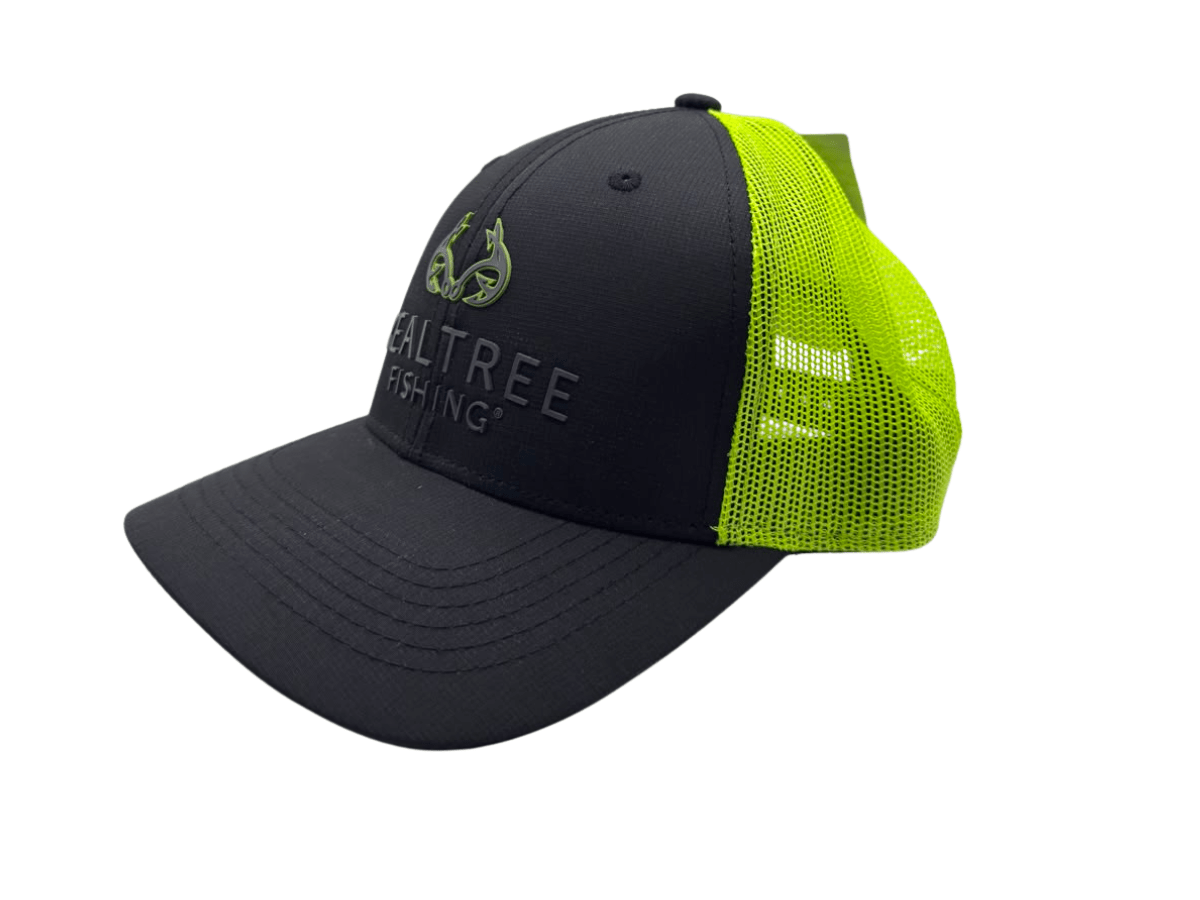 GORRO TRUCKER REALTREE FISHING NEGRO AMARILLO FLÚOR3