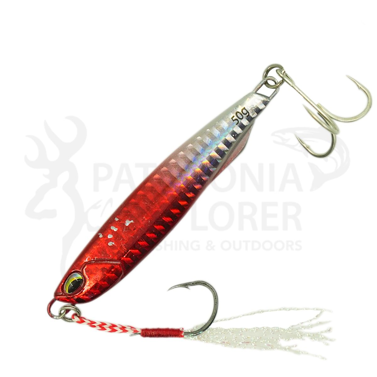 JIGS POWERFUL LURE / 50G. BF96 RED HEAD SILVER1