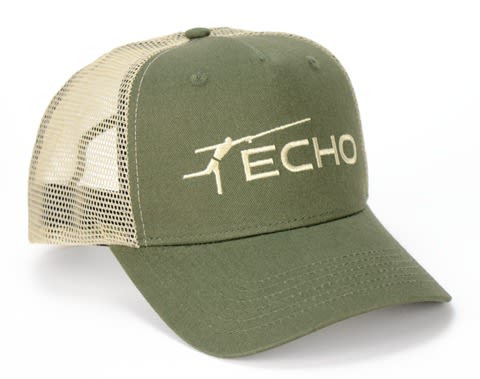 GORRO ECHO OLIVE LOGO TRUCKER1