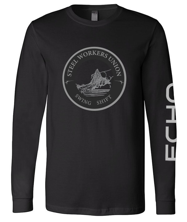 POLERA ECHO STEEL WORKERS UNIN BLACK LONG SLEEVE SHIRT1