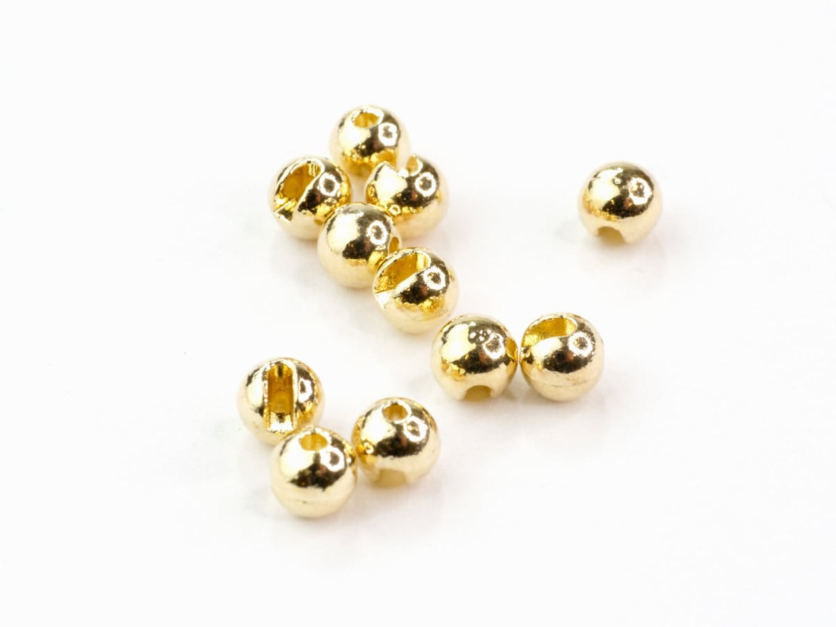 TUNGSTEN SLOTTED BEADS GOLD / 2.3MM1