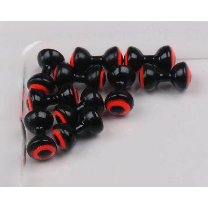SMALL DOUBLE PUPIL LEAD EYES #4 BLACK W FI ORANGE AND BLACK1