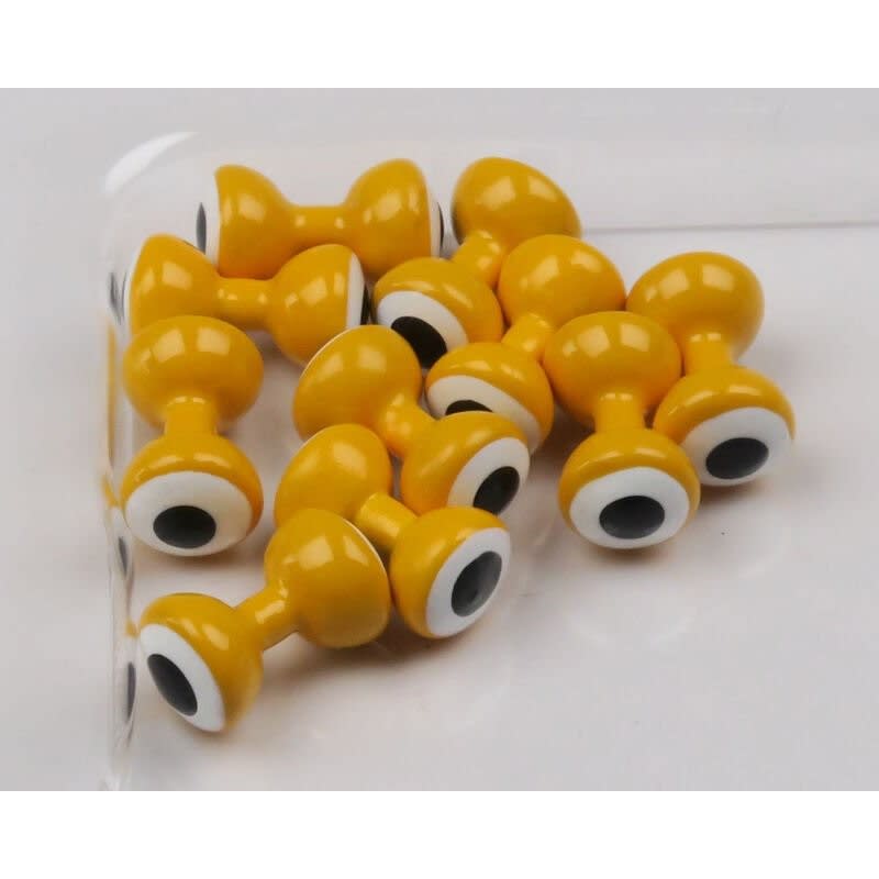 SMALL DOUBLE PUPIL LEAD EYES #6 YELLOW W WHITE AND BLACK1