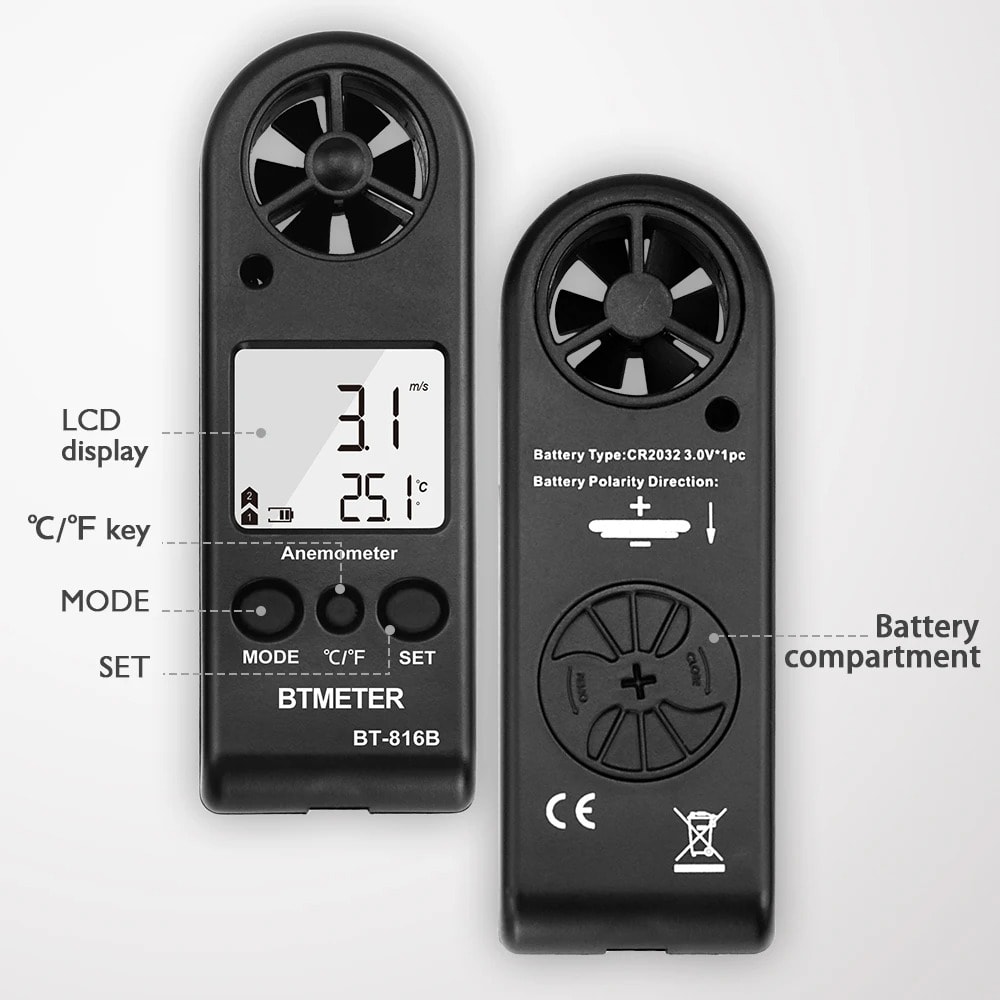ANEMOMETRO DIGITAL BTMETER 0.3-30M/S1