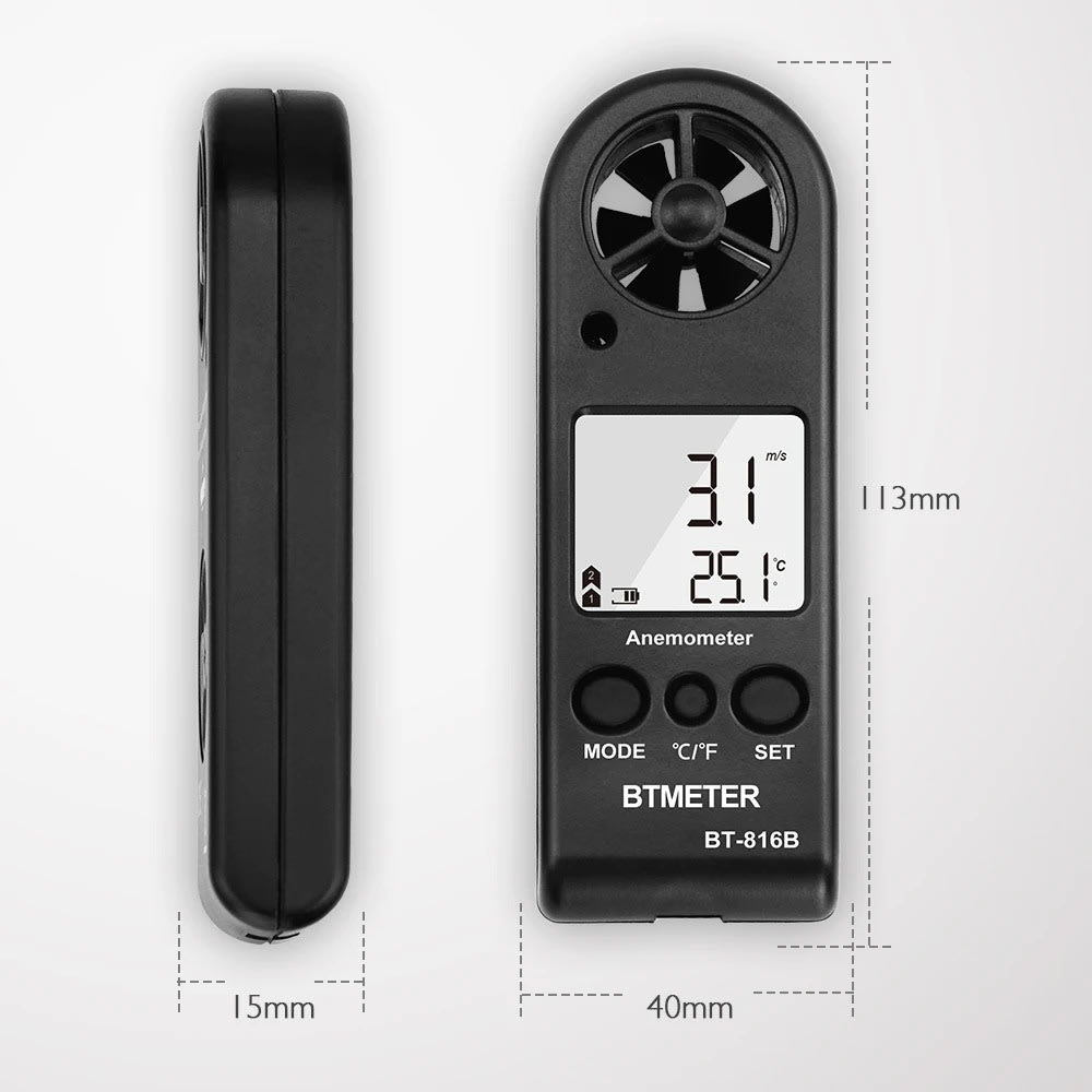 ANEMOMETRO DIGITAL BTMETER 0.3-30M/S2