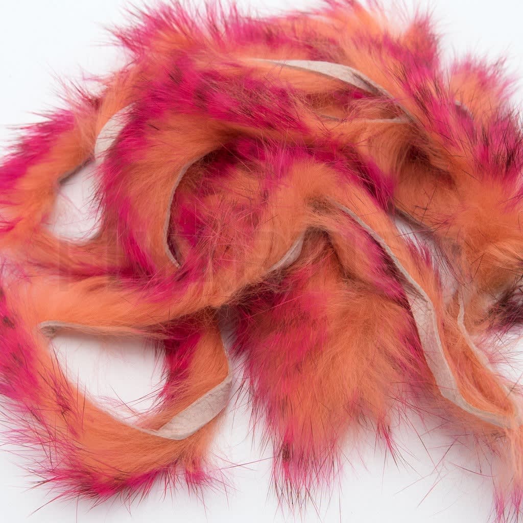 TIGER BARRED RABBIT STRIPS HOT PINK BROWN OVER SHRIMP PINK1