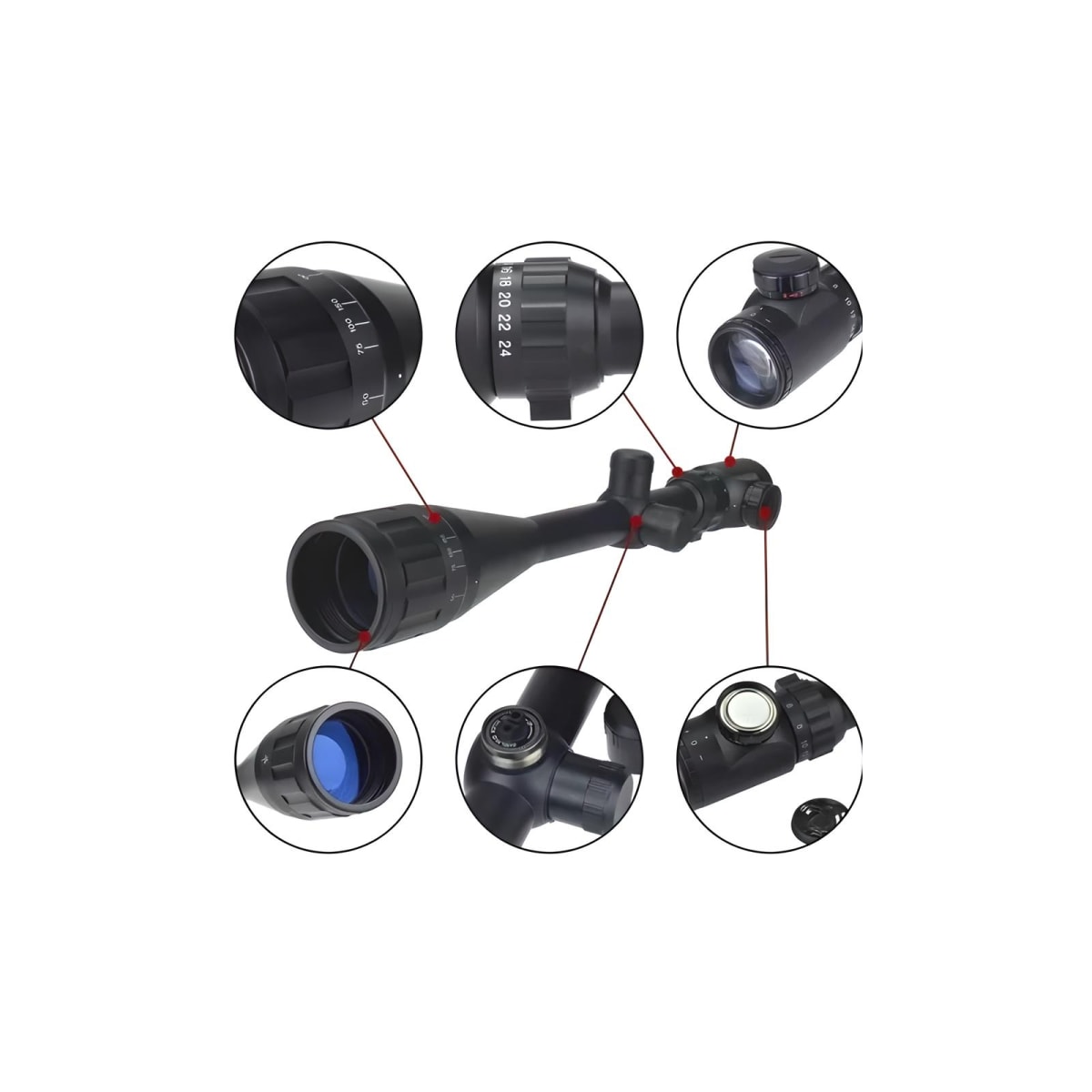 MIRA TELESCÓPICA QUAIL 6-24X50 AOE3