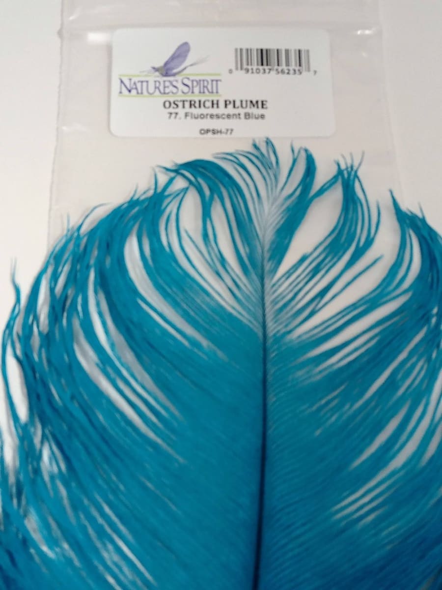 OSTRICH  PLUME FLUORENSCENT BLUE OPSH-771