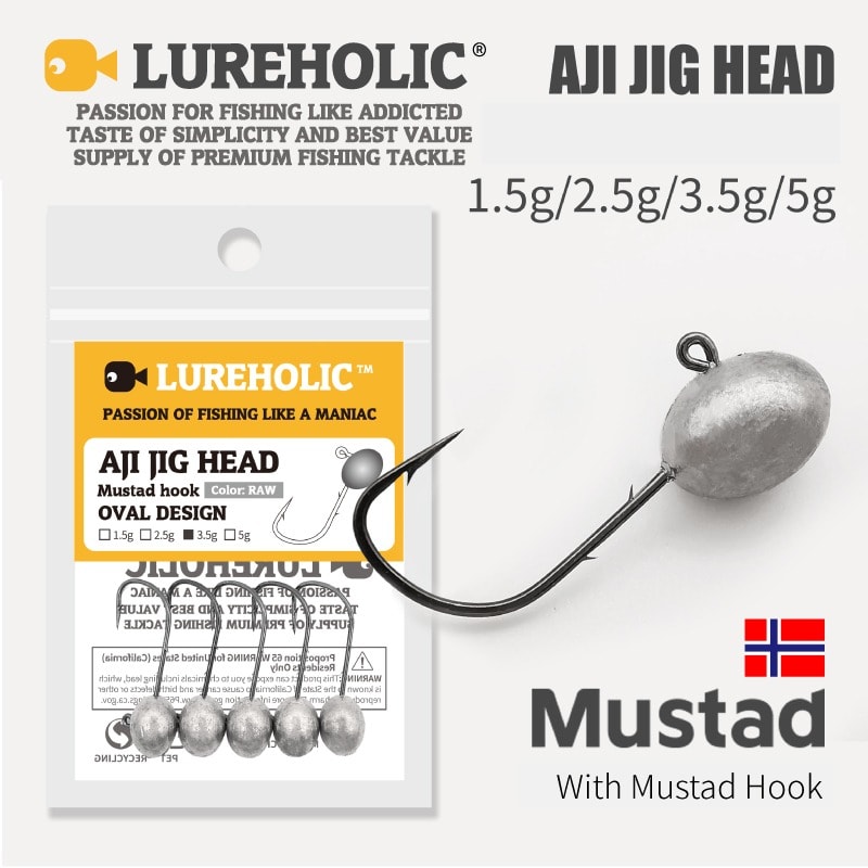 JIG HEAD LUREHOLIC OVAL AJI 5G #12