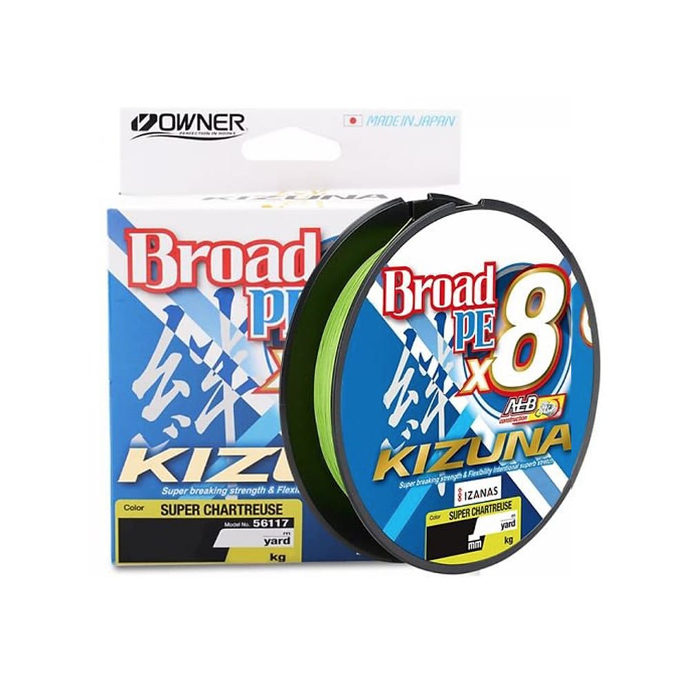 MULTIFILAMENTO BROAD PE X8 KIZUNA SUPER CHARTREUSEE1