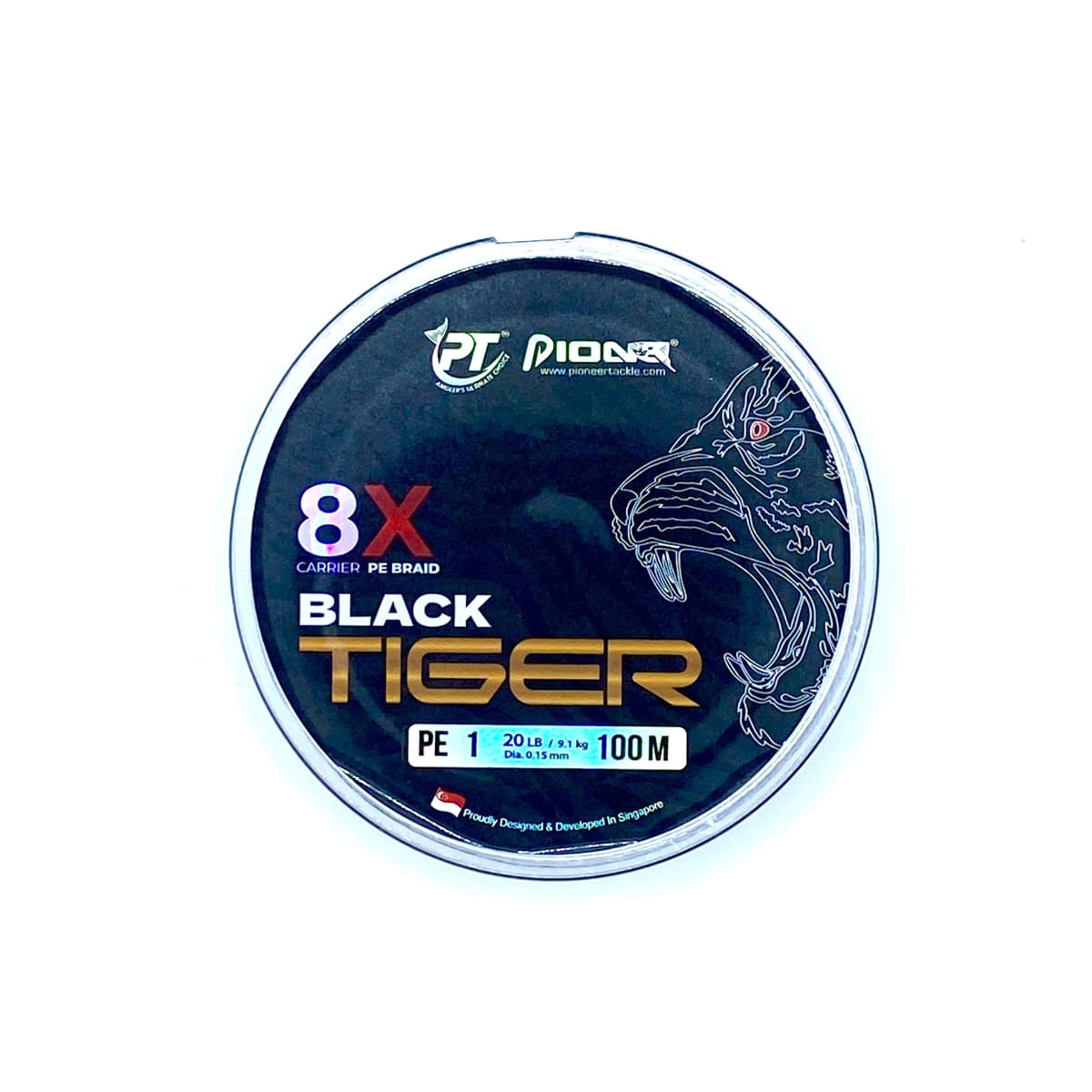 MULTIFILAMENTO PIONEER BLACK TIGER 8X PE 0.8 15LB 0.12MM2