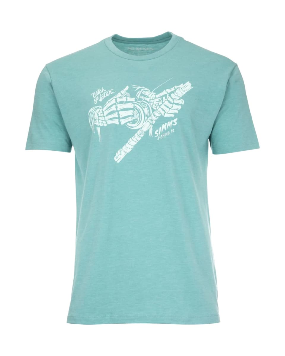 M'S GRIM REELER OIL BLUE HEATHER T-SHIRT1