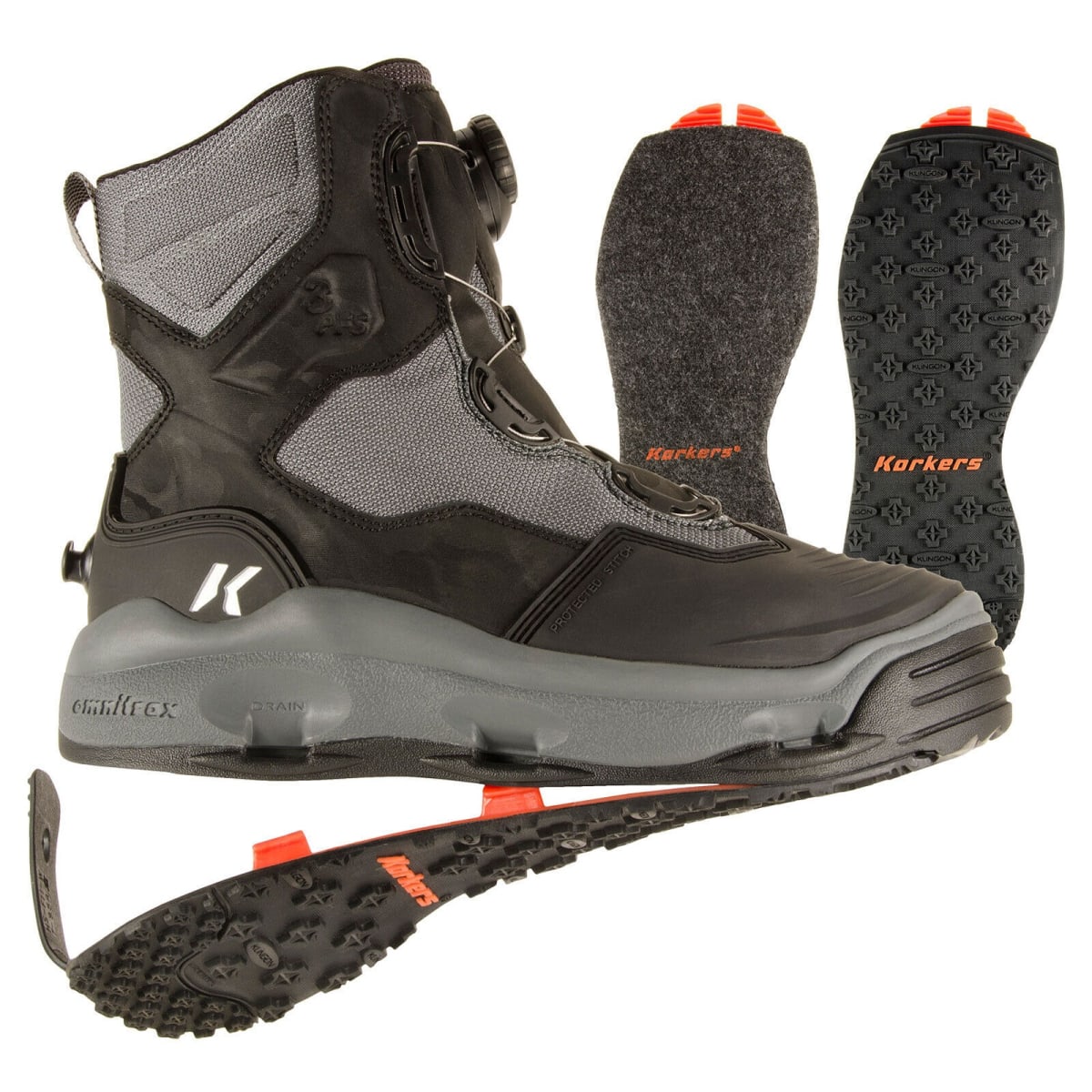 ZAPATOS VADEO KORKERS BOOT DARKHORSE FELT KLING-ON SOLES1
