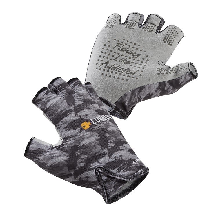 GUANTES LUREHOLIC CORTOS UPF50+ GREY CAMO1